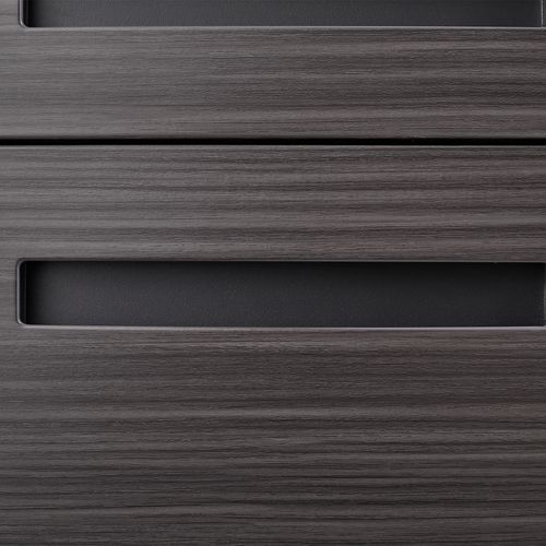 Caisson Mobile 3 Tiroirs En Métal Noir Avec Roulettes Et Serrure