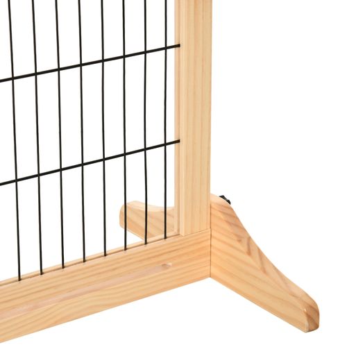 Barrière Pour Chiens Réglable En Bois De Pin, Flexible Et Stable 104-183 Cm