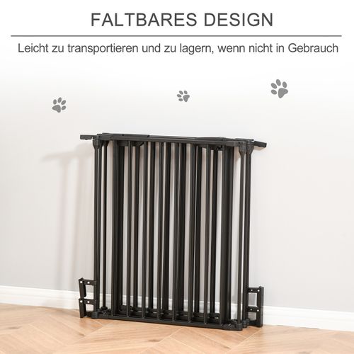 Parc Modulable Pliable 2-en-1 Avec Porte Pour Chiots Petits Et Moyens, Métal Noir