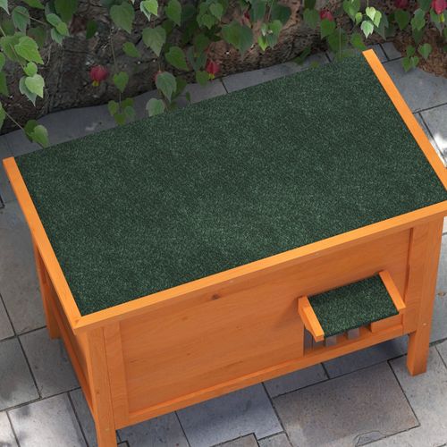 Maison Isolée Pour Chat En Bois Avec Rideau, Extérieure, Design Surélevé, Orange