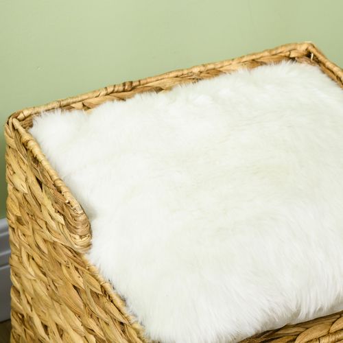 Maison Pour Chat En Rotin 2 Niveaux Avec Coussins En Jacinthe D'eau, Brun, Jusqu’à 5 Kg