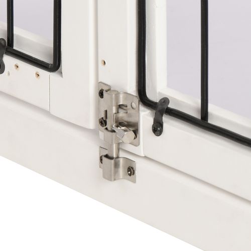 Maison De Transport Pour Chiens Mdf Et Métal, 81 X 58,5 X 66 Cm, Design Moderne Blanc