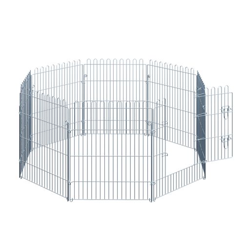 Enclos Modulable Pour Chiots 8 Pièces, 63x76 Cm, Robuste Et Sécurisé