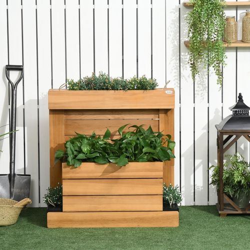 Jardinière Surélevée Bois Avec 4 Bacs Et Système D’auto-arrosage 79,5x49,5x80 Cm