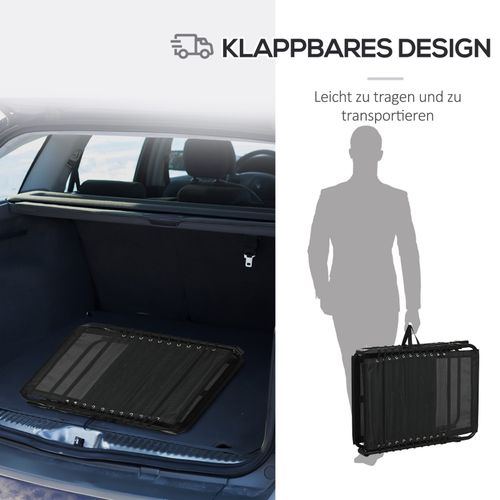 Transat Pliant Avec Dossier Inclinable 5 Positions Et Coussin, Acier Gris Clair