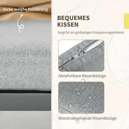 Lot De 2 Fauteuils De Jardin En Rotin Empilables Avec Coussins, Structure Acier