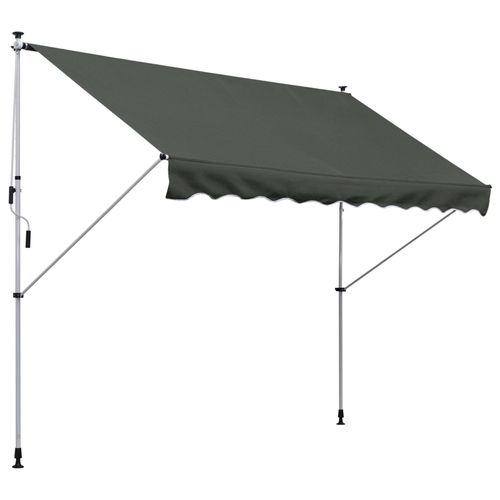 Store Banne Autoportant Gris Avec Manivelle 300x150 Cm Réglable