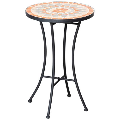 Table De Jardin Ronde En Métal Ø35,5 Cm Pour Jardin Et Terrasse