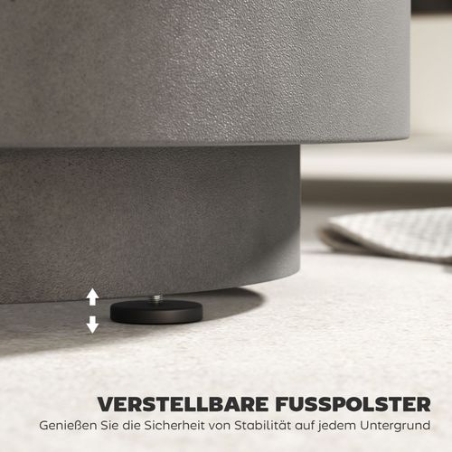 Table D’appoint Avec Seau à Boissons Amovible 10 L Gris Clair