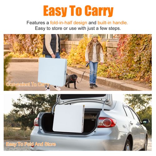 Table Pliante Robuste Portable 180 Cm, Multi-usage, Blanche