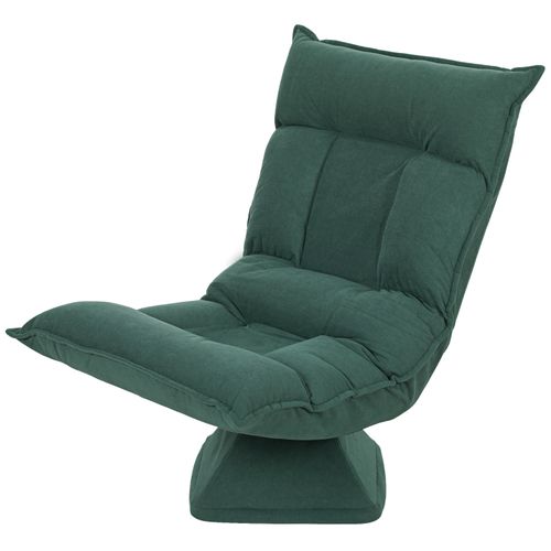 Fauteuil De Sol Pivotant 360° Avec Dossier Inclinable 5 Positions, Vert