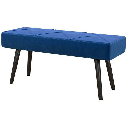 Banc Avec Coffre De µRangement En Velours 100 Cm - Bleu