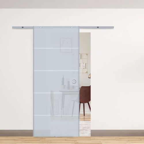Porte Coulissante Intérieure En Verre Semi-satiné 775/900/1025x2050 Mm
