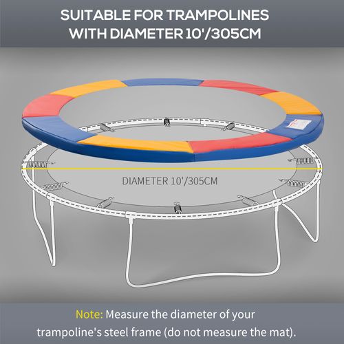 Set Trampoline Ø305cm Avec Filet, Protection Et Échelle Colorée
