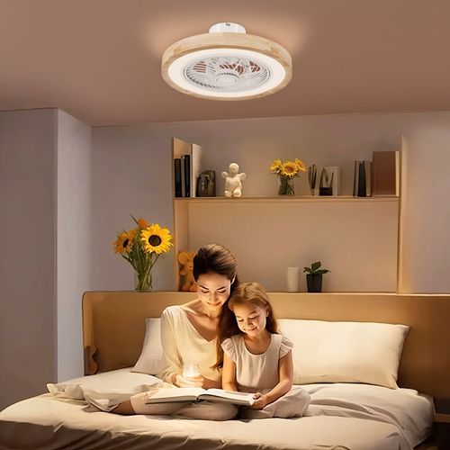 Ventilateur De Plafond LED Ø50 Cm Avec Éclairage Rgb, Télécommande Et 6 Vitesses