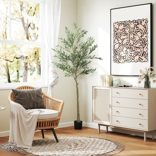 Olivier Artificiel 180 Cm Avec Pot Pour Salon Et Bureau