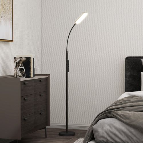 Lampadaire LED Dimmable Avec Télécommande Et Col De Cygne Réglable