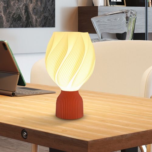 Lampe De Table LED 3d Style Fleur, Abat-jour Décoratif, Blanc
