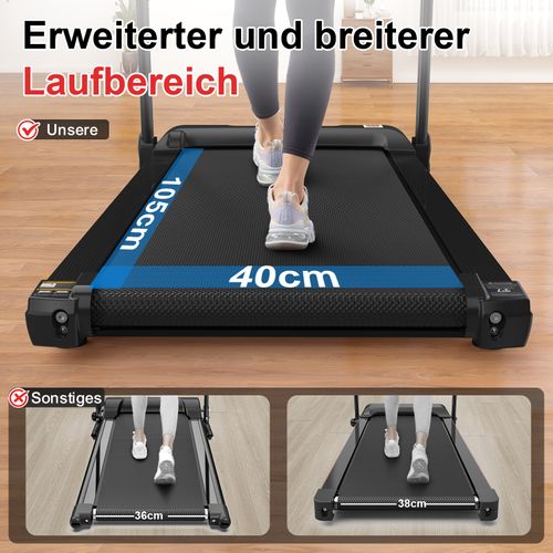 Tapis De Course Pliable Avec LED, App, 12 Km/h, 120 Kg, 105x40 Cm