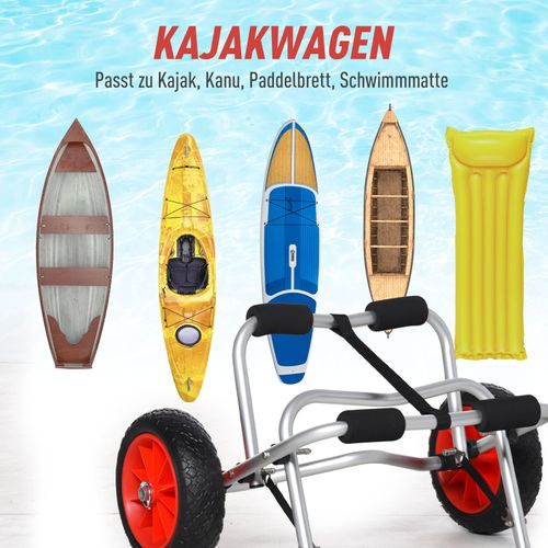 Chariot Pliable En Aluminium Pour Kayak Et Canoë Jusqu’à 75 Kg