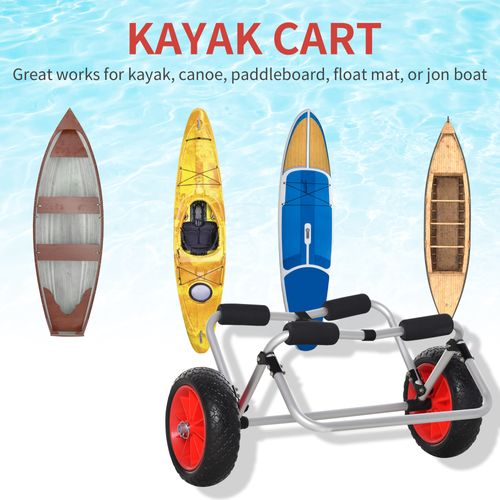 Chariot Pliable En Aluminium Pour Kayak Et Canoë Jusqu’à 90 Kg