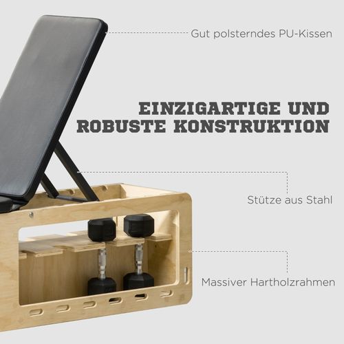 Banc De Musculation Réglable Avec Rangement Et Bandes De Résistance