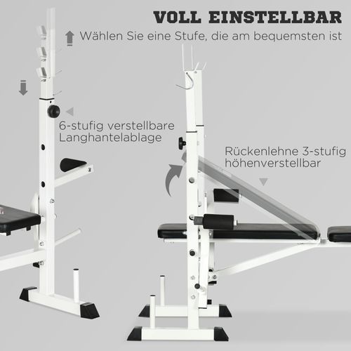 Banc De Musculation Multifonction Avec Presse Jambes Et Support Haltères