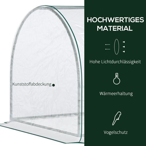 Serre De Jardin Avec Porte 250x100x80 Cm En Acier Et Pvc, Mini Serre