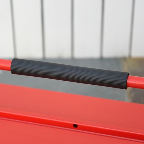 Coffret à Outils Rouge 5 Compartiments Pliables En Acier 45x22,5x34,5 Cm