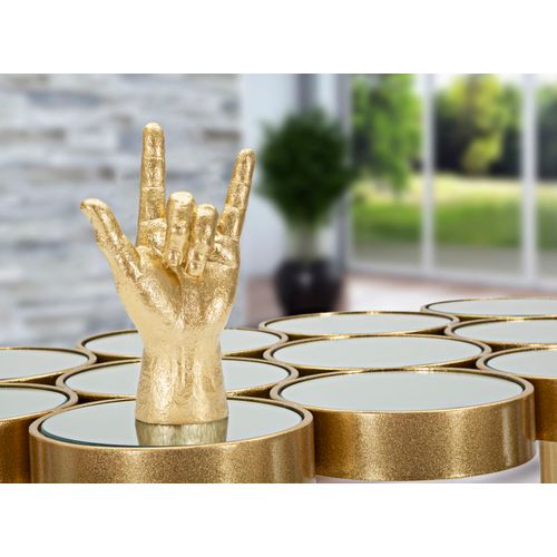 Statue Main Dorée Geste Yeah Élégante 23 Cm