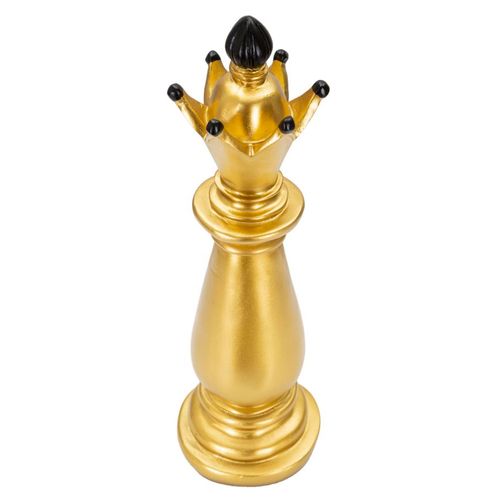 Statue Fou D'échecs Doré Et Noir 38,5 Cm