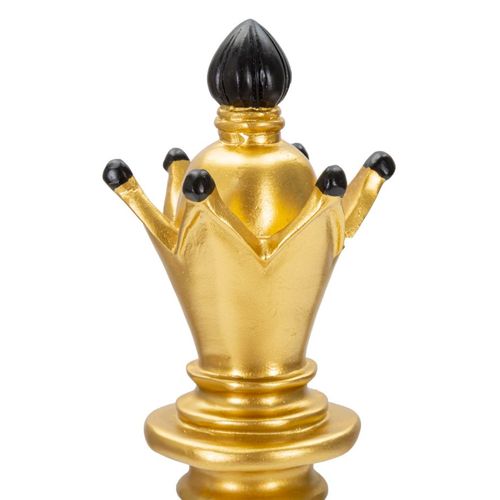 Statue Fou D'échecs Doré Et Noir 38,5 Cm