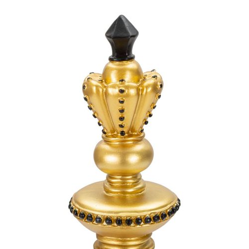 Roi D'échecs Doré Décoratif Pour Salon Et Bureau 32,5 Cm