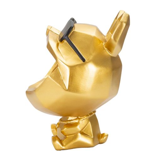 Figurine Chien Cartoon Avec Lunettes Pour Salon Ou Bureau 23,5 Cm