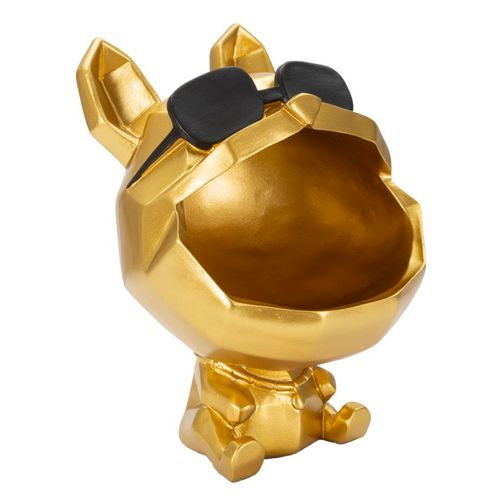 Figurine Chien Cartoon Avec Lunettes Pour Salon Ou Bureau 23,5 Cm