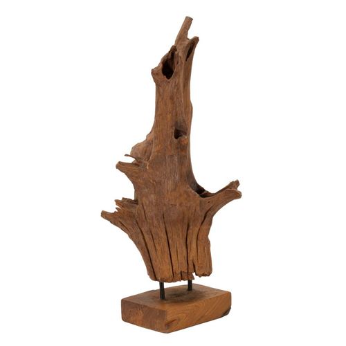 Sculpture En Teck Recyclé 27 X 23 X 64 Cm