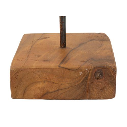 Sculpture Étoile En Teck Recyclé 28x12x42 Cm