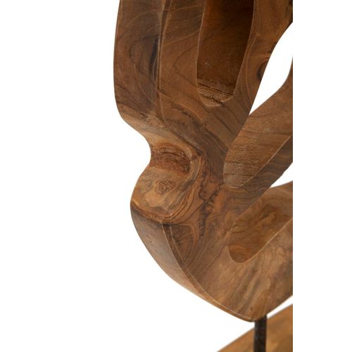 Sculpture En Teck Recyclé Lubang 25x10x38 Cm