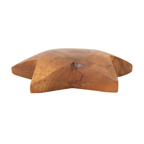 Sculpture Étoile En Teck Recyclé Ø19x5 Cm