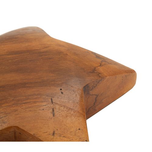 Sculpture Étoile En Teck Recyclé Ø19x5 Cm