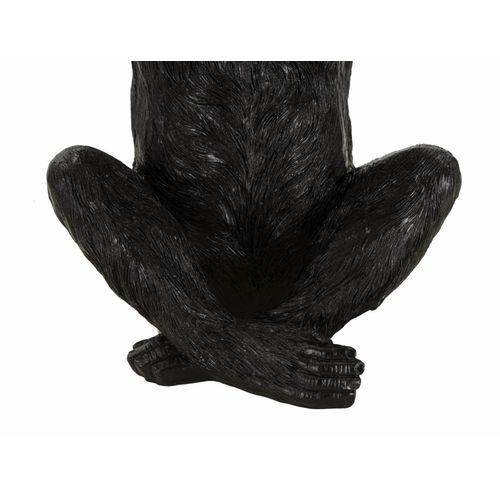 Statuette Singe Avec Feuille Dorée Porte-objets Pour Salon Ou Bureau 31,5 Cm