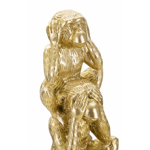 Statuette Tour De Singes Pour Décoration Salon Ou Bureau 30 Cm