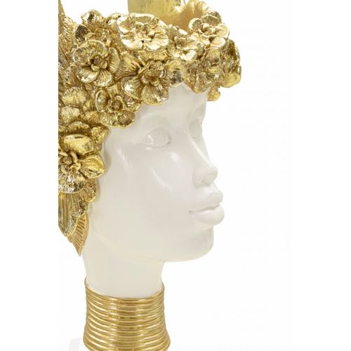 Buste Sculpture Athena Classique Décor Doré 15x14,5x32 Cm