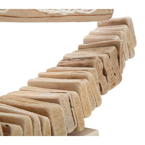 Sculpture Bateau à Voile Nature 45x45x7 Cm En Bois Et Tissu