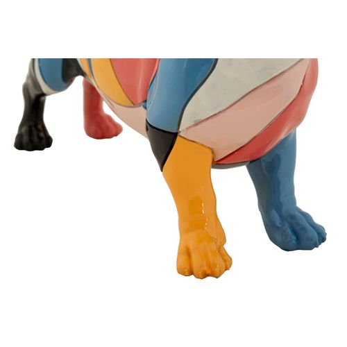 Sculpture Chien Rubic Multicolore 32,5x9,7x20,5 Cm