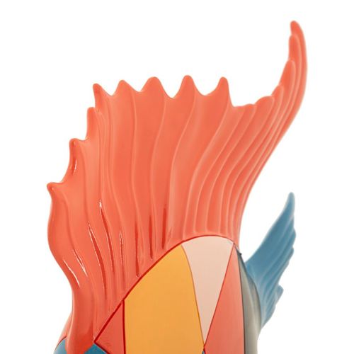Sculpture Poisson Rubic Multicolore 28x8x25 Cm