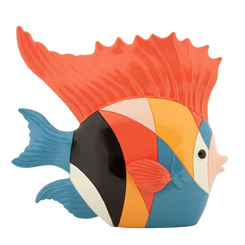 Sculpture Poisson Rubic Multicolore 28x8x25 Cm