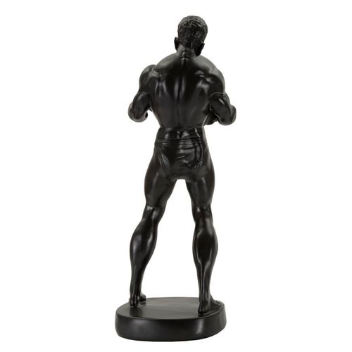 Statue Atlas Homme Athlétique 18,5x20,5x43,5 Cm Noir Et Doré