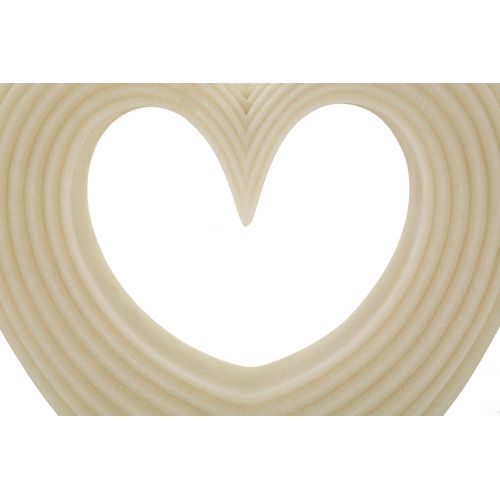 Cœur Décoratif Quarzy Blanc 30 Cm