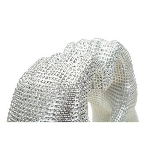 Statue Mains Amoureux Argentée Décoration Moderne 25 X 7,5 X 13,5 Cm